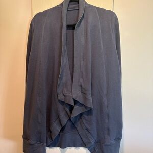 Stylish Blue Open Front Cardigan